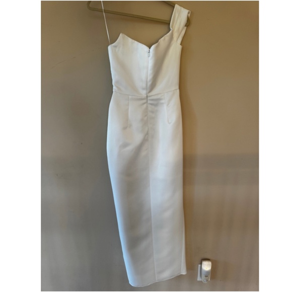 Sau Lee Brandi Gown in White - One-shoulder draped corset maxi dress - Picture 8 of 13